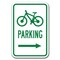 Signmission Bicycle Parking w/right arrow with Symbol 12inx18in Heavy Gauge, A-1218 Bicycle - Bicycle Pk right A-1218 Bicycle - Bicycle Pk right - alternate 1